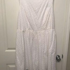 Sleeveless White Dress